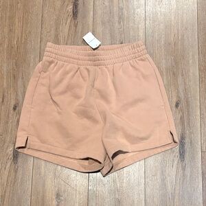 NWT women’s Abercrombie orange brown medium sweatshorts